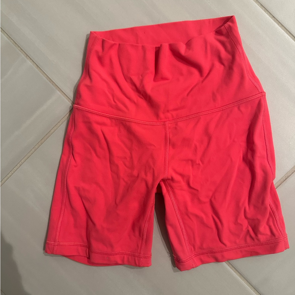 lululemon athletica hot pink 6-inch inseam Bike Shorts